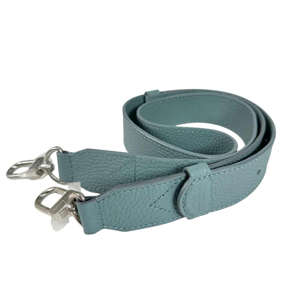 LOUIS VUITTON Louis Vuitton Shoulder Strap Leather Blue-Gray Women's